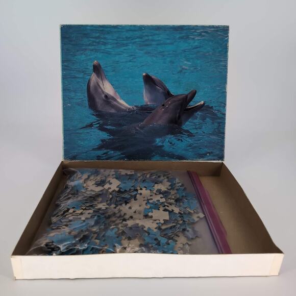 Vintage Dolphins 550 Interlocking Pieces Jigsaw Puzzle - Good Used Condition - Picture 10 of 10